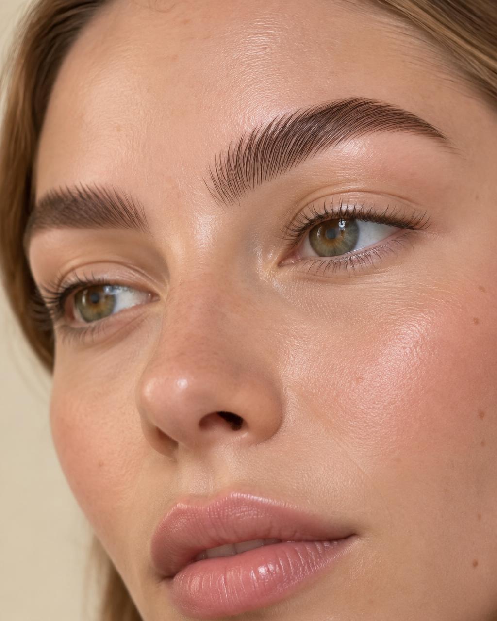 Brushed-up laminated brows